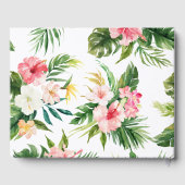 Tropical Waterverf Flowers Trouwgastenboek Gastenboek (Achterkant)