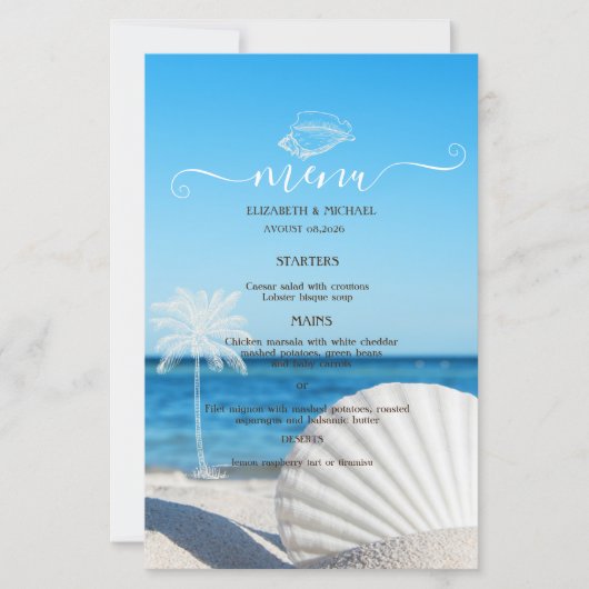 Tropical Wedding Ocean Beach  (Voorkant)