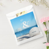 Tropical Wedding Ocean Beach Bedankzakje (Gezegeld)