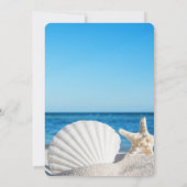 Tropical Wedding Ocean Beach Kaart (Achterkant)