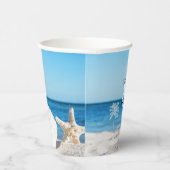 Tropical Wedding Ocean Beach Papieren Bekers (Rechts)