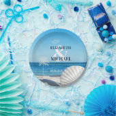 Tropical Wedding Ocean Beach Papieren Bordje (Feest)