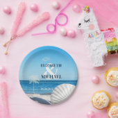 Tropical Wedding Ocean Beach Papieren Bordje (Feest)