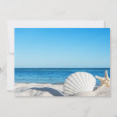 Tropical Wedding Ocean Beach Save The Date (Achterkant)