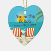 Tropical Wedding Personalized Ornament (Links)