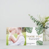 Tropical Wedding Photo Oerwoud Safari Bedankt (Staand voorkant)