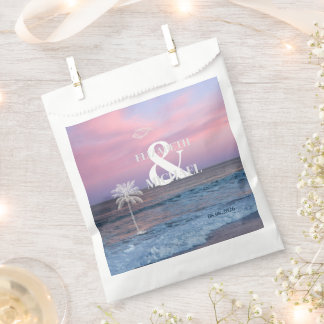 Tropical Wedding Sunrise Ocean Beach Bedankzakje