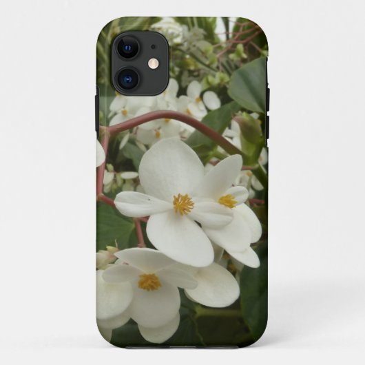 Tropical White Begonia Floral Case-Mate iPhone Case (Achterkant)