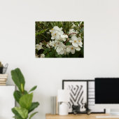 Tropical White Begonia Floral Poster (Thuiskantoor)