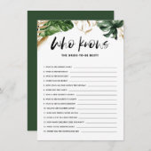 Tropical Who Knothe Bride meilleure carte de jeu d (Devant / Derrière)