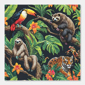 Tropical Wildlife Paradise Zelfklevend Behang (Voorkant)