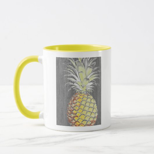 Tropical Yellow Pinneapple on Grey Mok (Links)