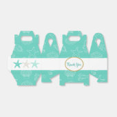 Tropical Zee Shell Blauwgroen geschenkdoos persona Bedankdoosjes (Uitgevouwen)