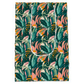 Tropicales colorées : Sac cadeau Monstera Jungle (Dos)