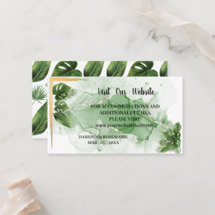TropicalPalm Bezoek onze website Wedding Insert Ca Plaatskaartje
