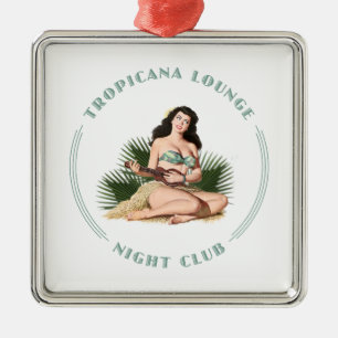Tropicana Night Club 1 Tropicana Lounge Hula Girl Metalen Ornament