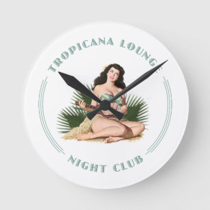 Tropicana Night Club 1 Tropicana Lounge Hula Girl Ronde Klok
