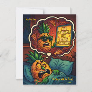 TropiCool Tony’s Nightmare – Ananas op Pizza Briefkaart
