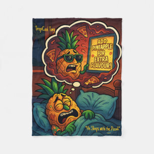 TropiCool Tony’s Nightmare – Ananas op Pizza Fleece Deken