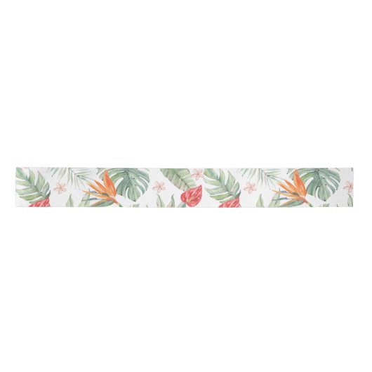 Tropics Bloemenblad Fantasie met Monogram Lint (Voorkant)