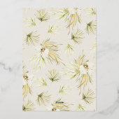 Tropics Christening Folie Uitnodiging (Achterkant)