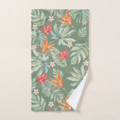 Tropics Fleur et Imaginaire de feuillage avec Mono (Serviette à main)