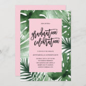 Tropics Graduation Celebration Invitation (Devant / Derrière)
