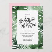 Tropics Graduation Celebration Invitation (Devant / Derrière)