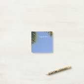 Tropics Palm Fronds Sky Blue Post-it® Notes (Op bureau)