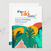 Tropics Tiki Time Party Invitation (Devant / Derrière)