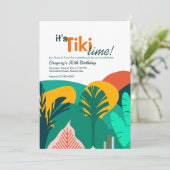 Tropics Tiki Uitnodiging van de Tijdreeks (Staand voorkant)