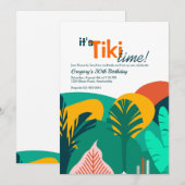 Tropics Tiki Uitnodiging van de Tijdreeks (Voorkant / Achterkant)