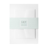  tropics Wedding Monogram Uitnodigingen Wikkel (Voorkant Voorbeeld)