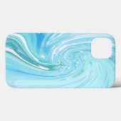 Tropisch Abstract Acryl Giet Blauw Water Case-Mate iPhone Case (Achterkant (horizontaal))