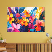 Tropisch abstract canvas afdruk (Insitu (Woonkamer))