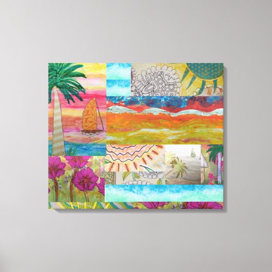 Tropisch Abstract uitgerekt canvas Afdruk (Voorkant)