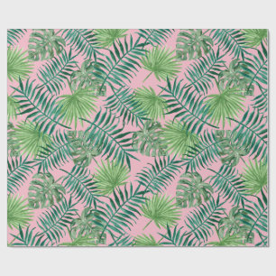 Tropisch afdrukken - Palm Trees roze Cadeaupapier