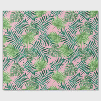 Tropisch afdrukken - Palm Trees roze Cadeaupapier