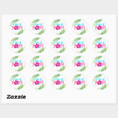 Tropisch Afstuderen Klasse van 2024 Envelope Seals Ronde Sticker (Vel)