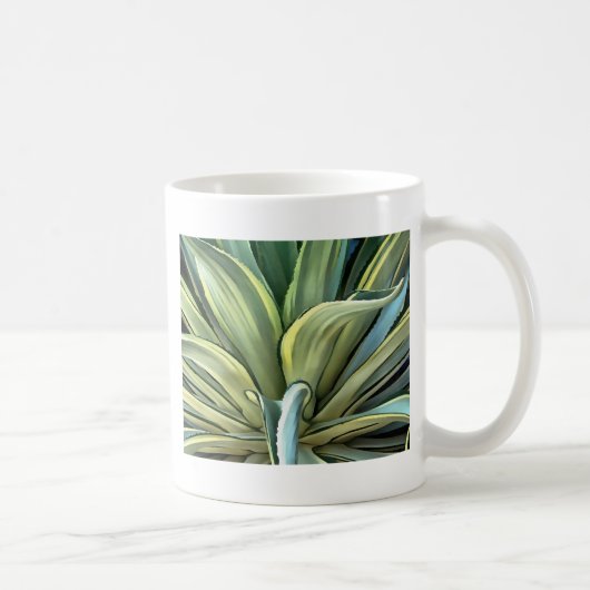 Tropisch-Agave Realism Art Koffiemok (Rechts)