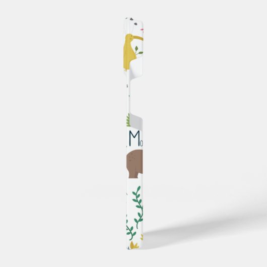 Tropisch alfabet voor kinderen iPhone hoesje (Linkerkant)