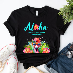Tropisch Aloha Hawaiaans Luau Afstudeerfeest T-shirt