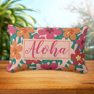 Tropisch Aloha Hibiscus Botanisch Hawaiian Kussen