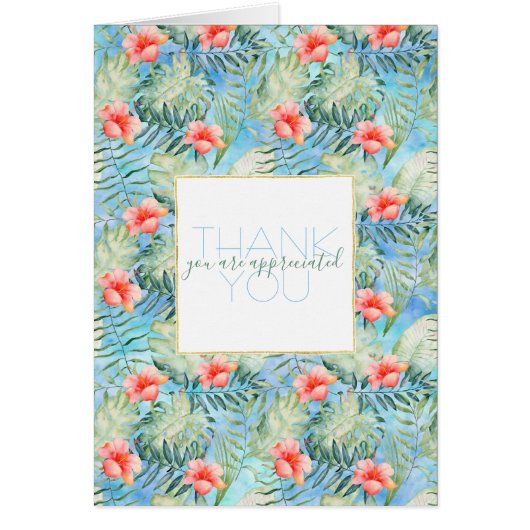 Tropisch Aloha Hibiscus Floral (Voorkant)