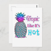 Tropisch als de warme kustananas briefkaart (Voorkant / Achterkant)