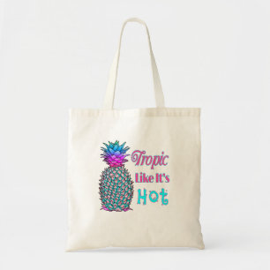 Tropisch als de warme kustananas tote bag