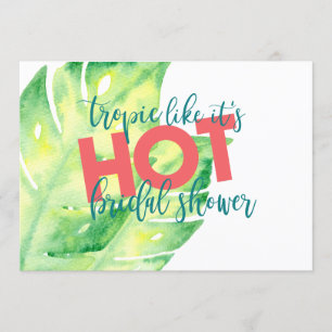 Tropisch alsof het heet Bridal Shower-uitnodiging Kaart
