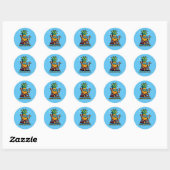 Tropisch alsof het heet is ronde sticker (Vel)