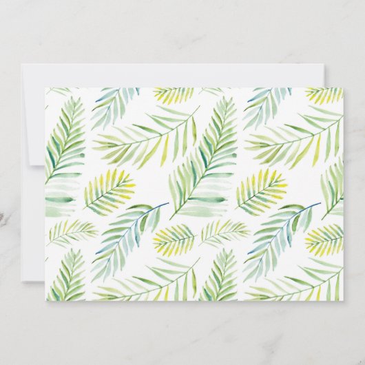 Tropisch alsof het heet is! Tropische partij Kaart (Achterkant)