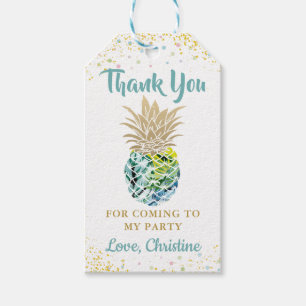 Tropisch anananas Baby shower Dank je cadeau Label Cadeaulabel